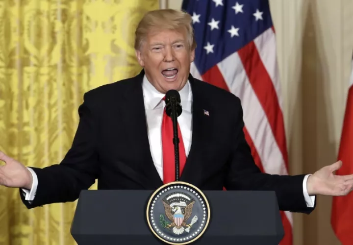 El presidente Donald Trump, dijo que tiene grabada la conversación. /Foto AP