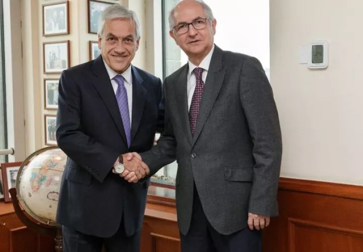 Sebastián Piñera se reunió con Antonio Ledezma. EFE