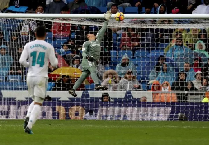 Keylor Navas en el partido ante el Villarreal. Foto EFE