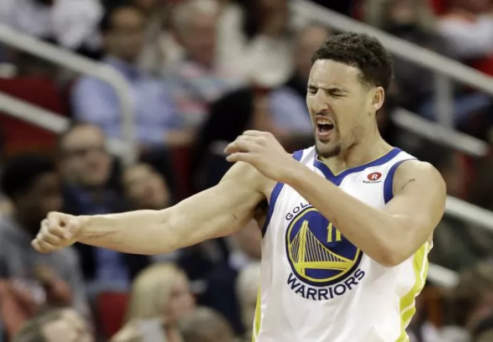 Klay Thompson coló 28 puntos. Foto AP