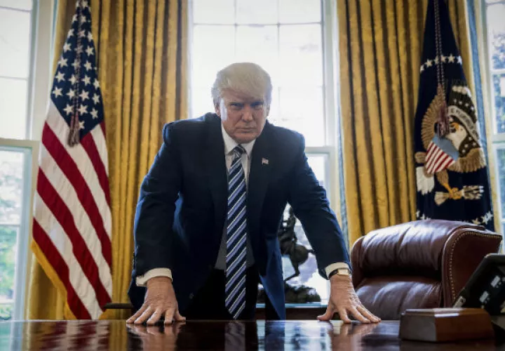 El presidente de Estados Unidos Donald Trump, se sometió a un examen médico general. FOTO/AP