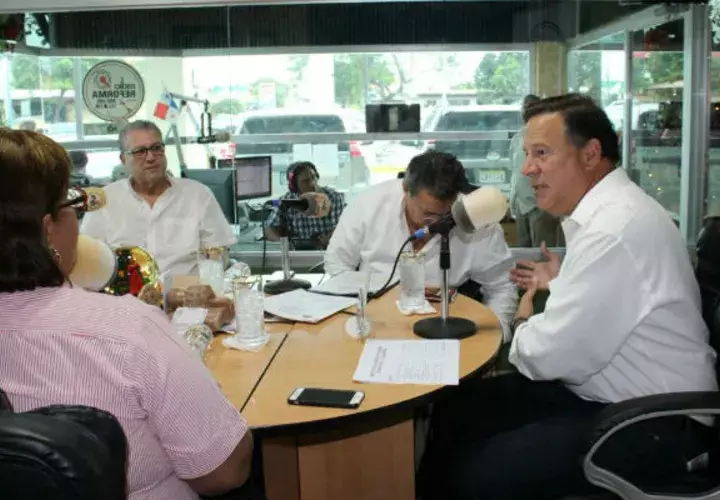 Varela habló en Radio Reforma de Chitré / Foto: Presidencia.