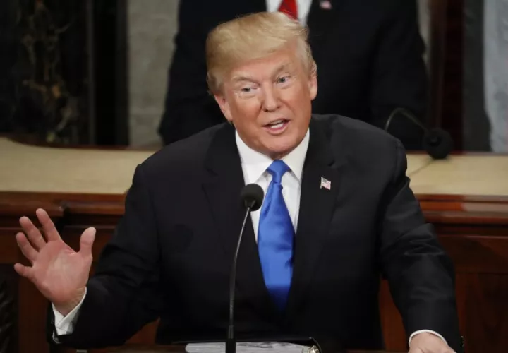 Presidente de Estados Unidos, Donald Trump, presentó recientemente su primer mensaje a la Nación. AP