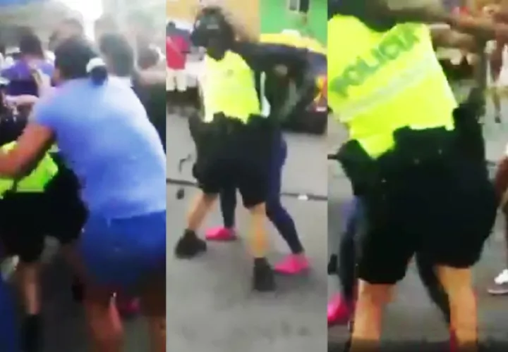 Las escenas de la agresión fueron registradas por videos de celulares de personas que presenciaron la trifulca, y que luego circularon por redes sociales. /Foto Twitter