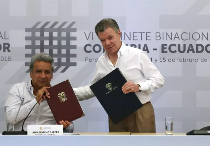 Lenín Sucre y Juan M. Santos. EFE