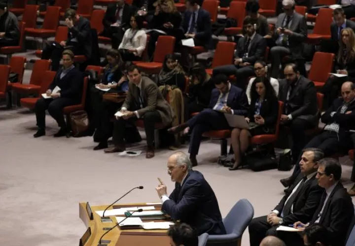 Reunión de los miembros del Consejo de Seguridad de la ONU, tratando la situación en Siria. FOTO/AP