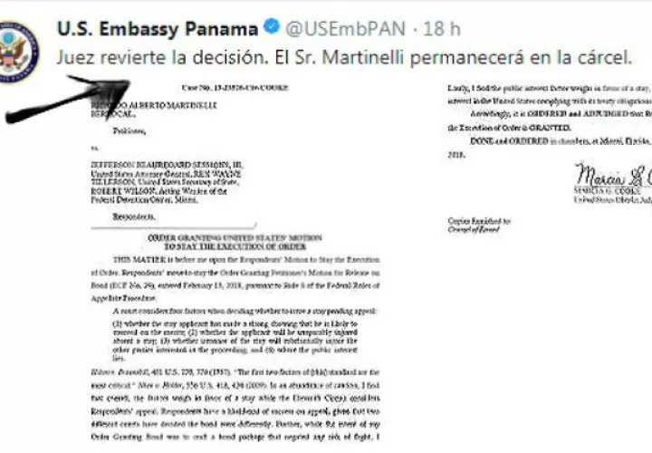 La embajada suministró la información generando suspicacia.