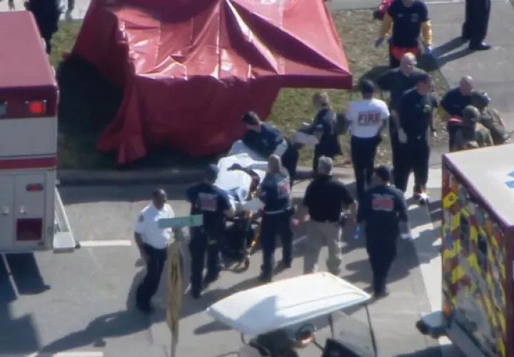 Se desconoce todavía si los heridos son leves o de gravedad. Foto/Tomada de WPLG Local 10/Facebook
