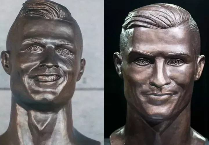 El busto fue la burla de todo el mundo.