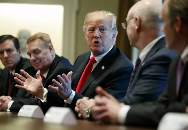 Donald Trump, ha tenido que resolver una serie de conflictos internos. FOTO/AP