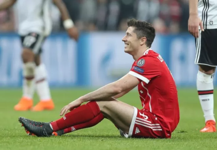 Robert Lewandowki con la casaca del Bayern Foto EFE