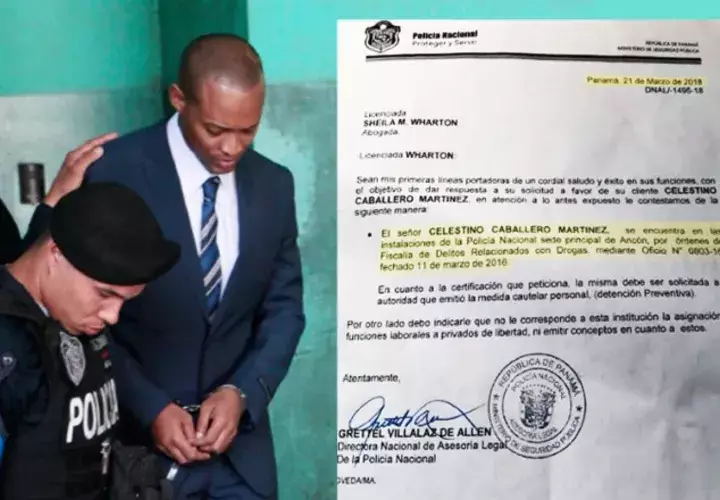 En nota con fecha de 21 de marzo de 2018, la Policía dice que sigue órdenes de la Fiscalía de Drogas.  Víctor Arosemena