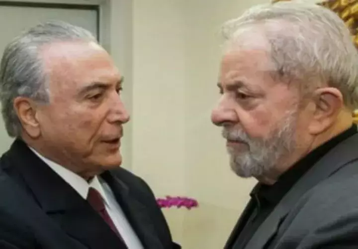 El mandatario de Brasil, Michel Temer, y el expresidente Luiz Inácio Lula da Silva.