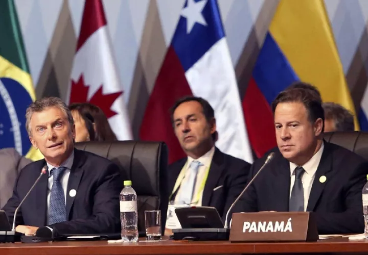 El presidente panameño Juan Carlos Varela, durante la VIII Cumbre de las Américas. EFE