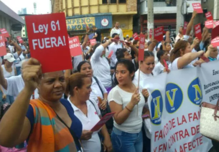 Panameños rechazaron proyecto de ley 61. Archivo