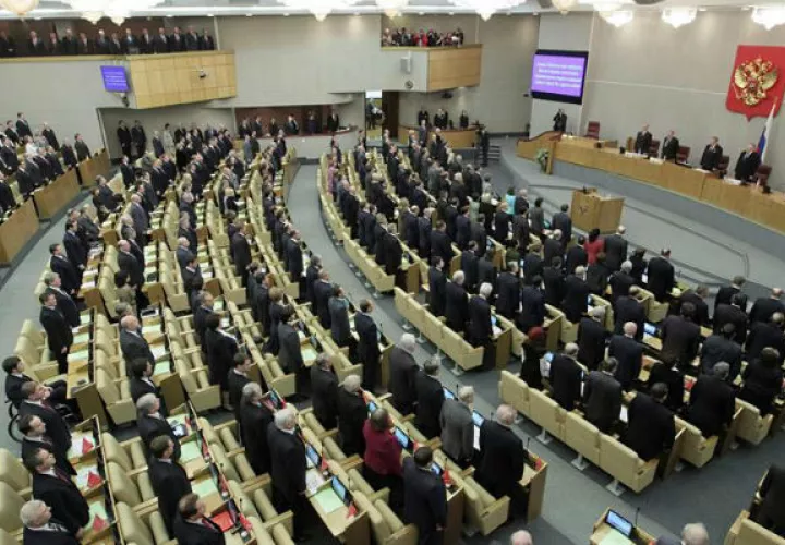 Una sesión de la Duma o Cámara de Diputados de Rusia, en Moscú. Foto: EFE.