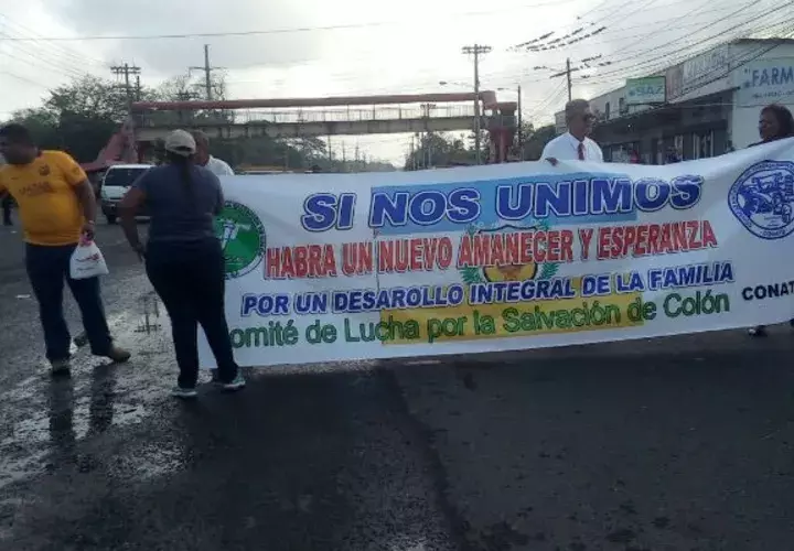 Las protestas realizadas en la ciudad de Colón. 
