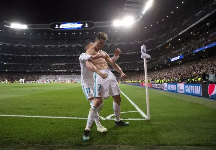 Cristiano Ronaldo anotó de penal el gol de la clasificación madridista. Foto EFE