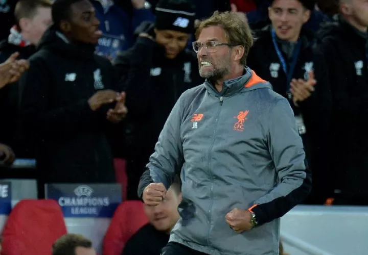 Jurgen Klopp en el partido de ida contra la Roma. /Foto EFE
