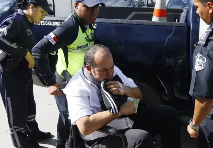 Álex Gómez Sousa Lennox al momento de su llegada al SPA en La Chorrera. /Foto Edwars Santos.