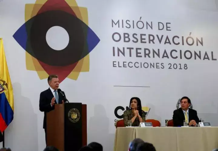 Juan Manuel Santos instala Misión de Observación Electoral . EFE