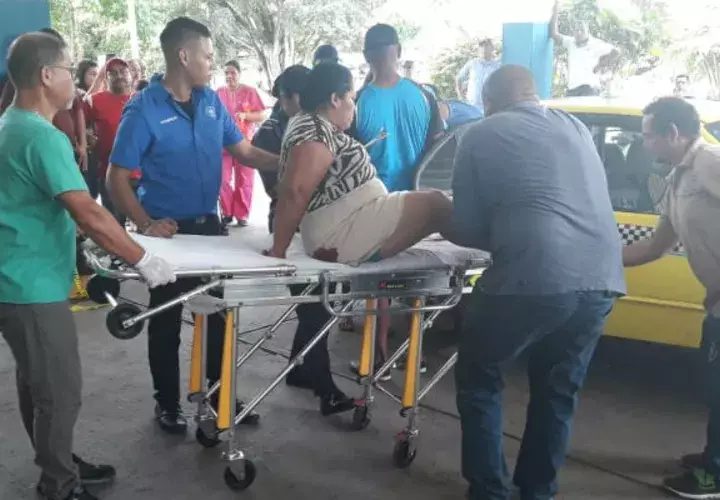 Momentos en que fue recibida en el hospital. Foto: Cortesía.