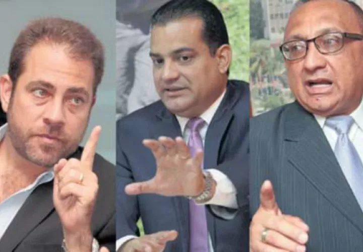 Los ministros Mario Etchelecu, Luis Ernesto Carles y Alcibíades Vásquez.