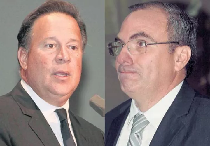 Juan Carlos Varela Rodríguez, presidente de la República,  y Rolando López.