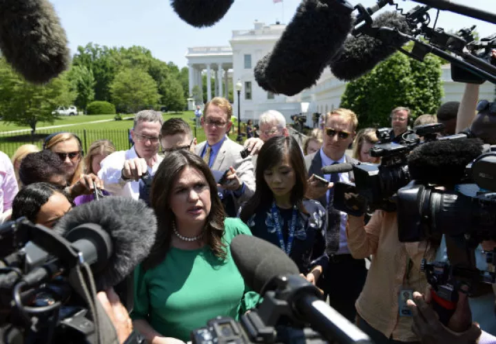 Portavoz de la Casa Blanca, Sarah Huckabee Sanders. FOTO/AP