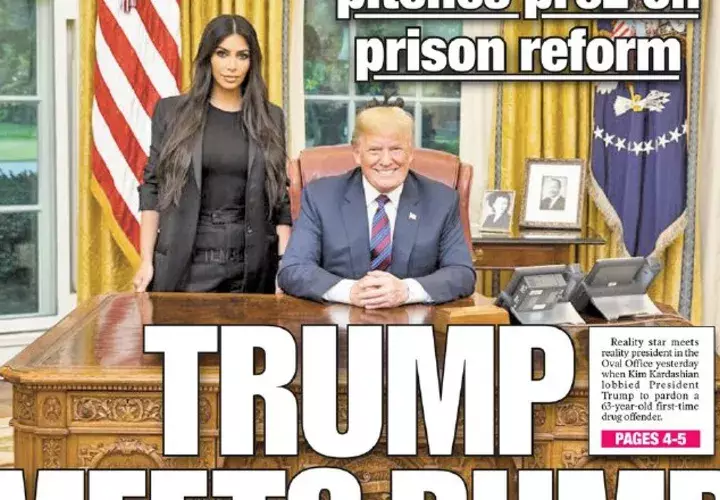 Kim Kardashian y Donald Trump. 