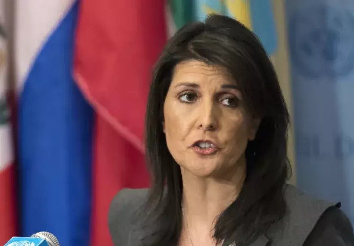 Embajadora estadounidense ante la ONU, Nikki Haley. AP