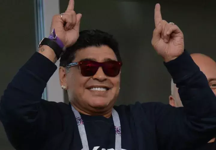 Maradona tiene su programa en Telesur. /Foto EFE