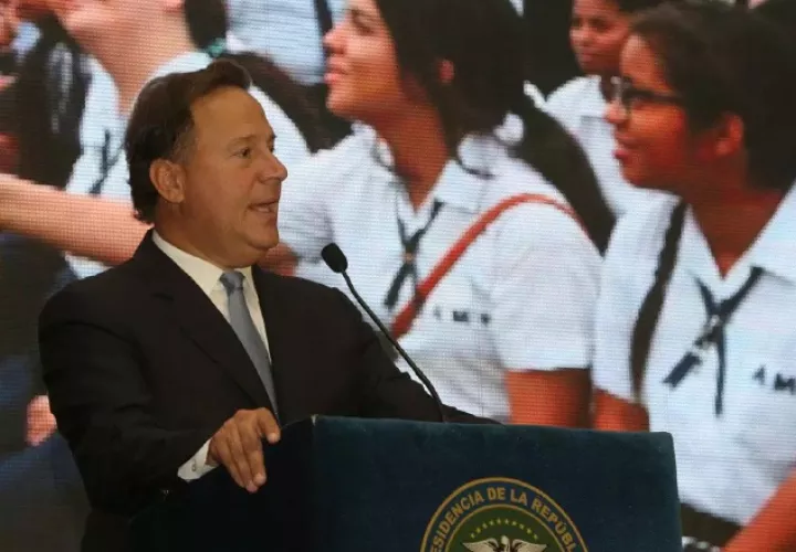 El presidente Varela prometió que Panamá  Bilingüe sería un modelo  en la región. /Foto Cortesía