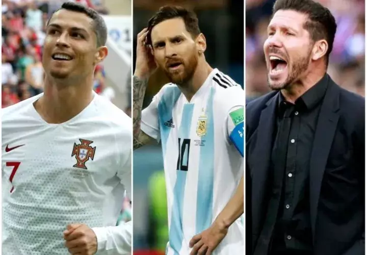 Cristiano Ronaldo metido en un supuesto audio de Diego Simeone. Foto Agencias