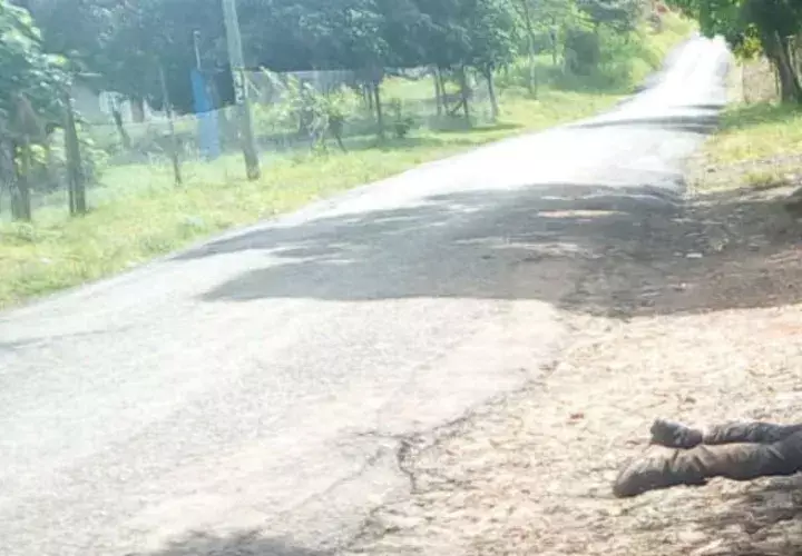 El cuerpo de la víctima, fue encontrado a un costado de la vía. Foto: Mayra Madrid