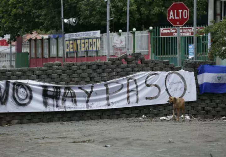 Las calles de Nicaragua están repletas de barricadas. 