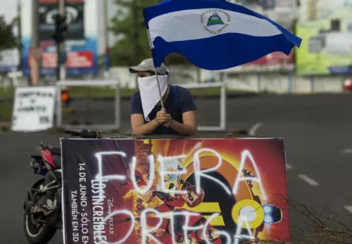 La población en Masaya se tomó las calles contra Daniel Ortega. FOTO/EFE
