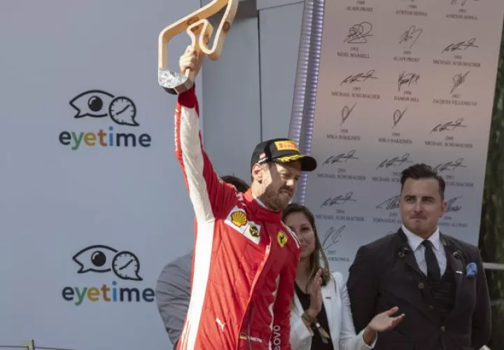 Sebastian Vettel ocupó un lugar del podio ayer. /Foto EFE