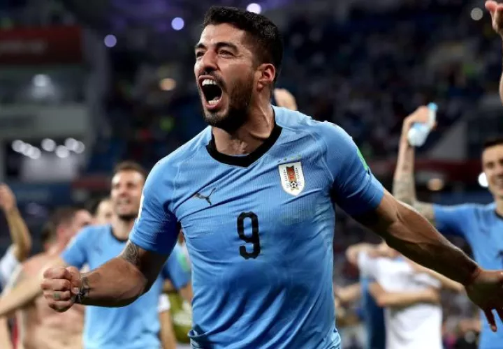Luis Suárez celebra su clasificación a cuartos de final. /Foto EFE
