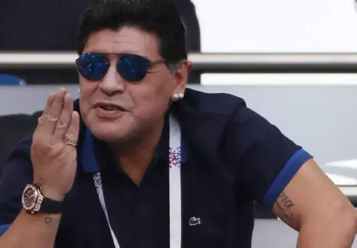 Diego Maradona ha dado de qué hablar durante el mundial, por su comportamiento en el palco.