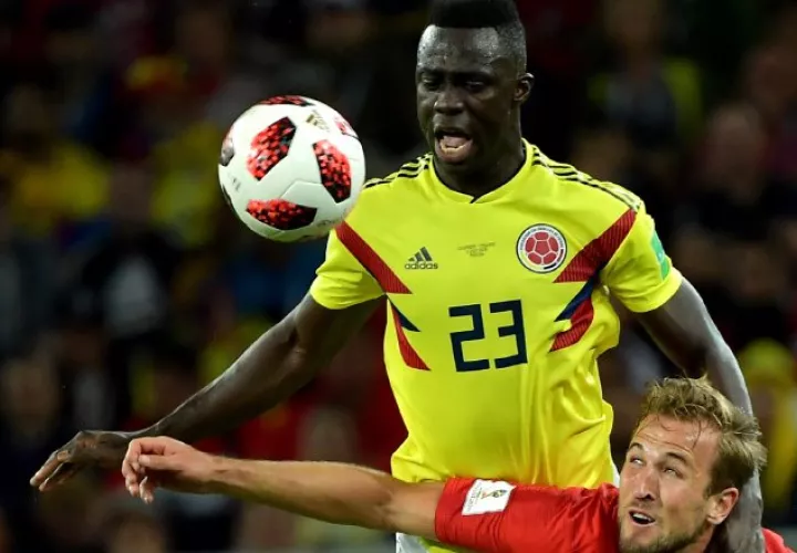Jugada que propició el penal a favor de Inglaterra el martes. /Foto EFE
