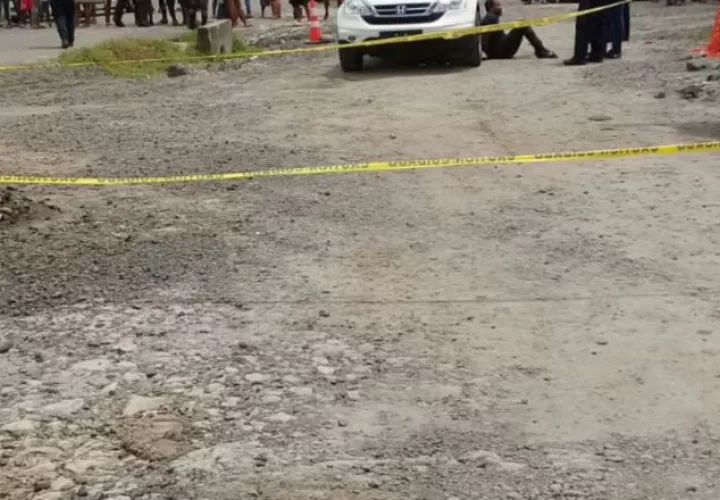 Lugar donde fueron capturados los sospechosos del homicidio en Colón.  Foto  Diómedes Sánchez  Corresponsal