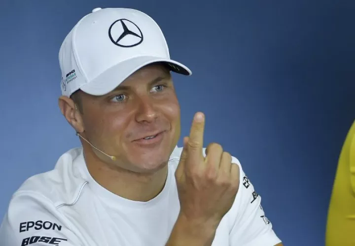 Bottas, en rueda de prensa. /Foto AP