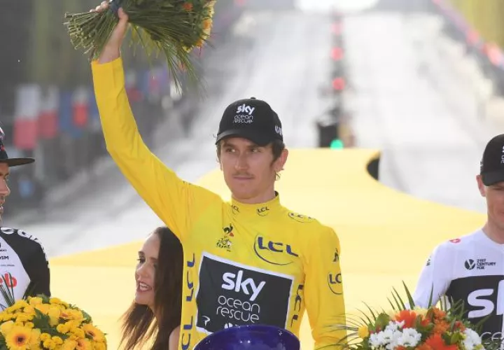 Thomas  festeja el triunfo. /Foto EFE