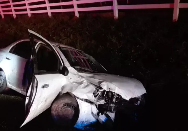 Vista del accidente en Loma Brigida, en La Chorrera. @tvntrafico