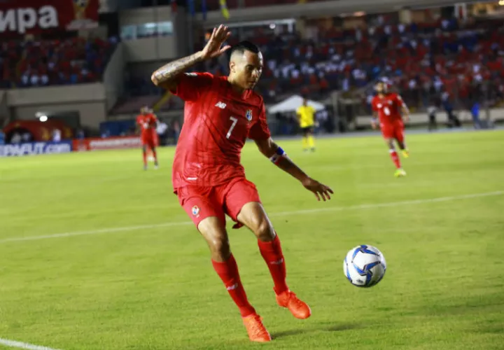 Blas Pérez con la selección de Panamá. Foto Anayansi Gamez