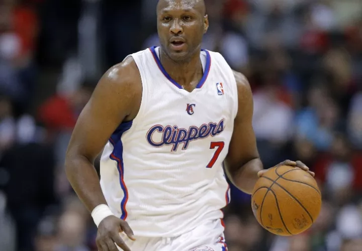 Lamar Odom cuando jugaba en la NBA. Foto AP