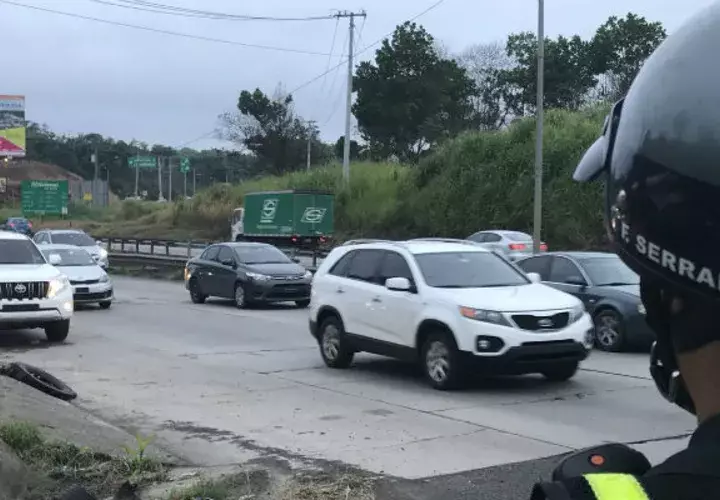 Inspectores de la ATTT en el área. @ATTTPanama