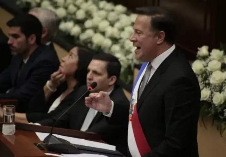 El presidente Juan Carlos Varela es cuestionado por su discurso, tras cuatro años de gestión. Víctor Arosemena