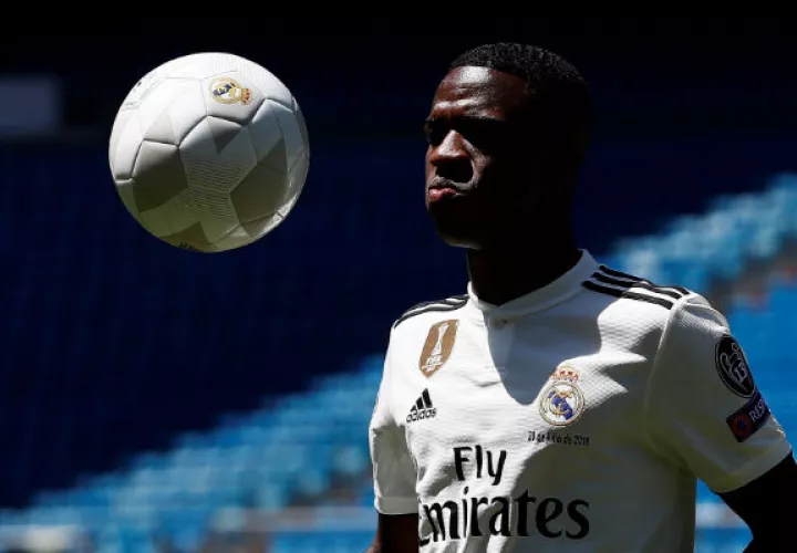 Vinicius Junior  fue presentado por Real Madrid. Foto:EFE
